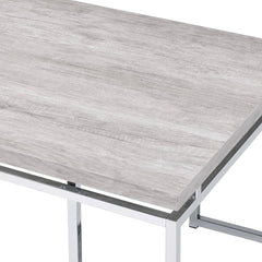 Chafik Natural Oak & Chrome Finish Coffee Table