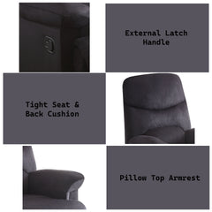Arcadia Black Woven Fabric Motion Recliner