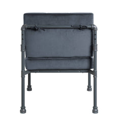 Brantley Gray Velvet & Sandy Gray Finish Accent Chair
