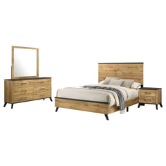 Georgina Natural Pine 4-piece Queen Bedroom Set