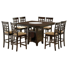 Tolland Tan and Cappuccino 9-piece Dining Set
