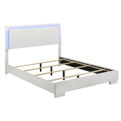 Dulcey White High Gloss 5-piece Queen Bedroom Set