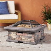 MGO 29” SQUARE WOOD BURNING FIRE PIT