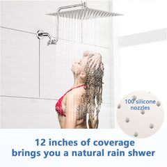 12 inch Adjustable Extension Arm High-pressure Rain Shower Head, Rain Fixed Shower Head