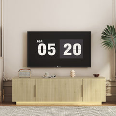 TV Stand with 16 Color LEDs,68" Modern TV Stand, TV Cabinet Entertainment Center for 55 60 65 Inch TV