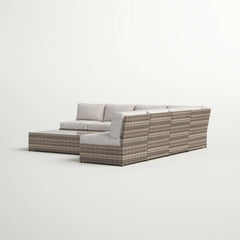 Fully Assembled 6-Piece Wicker Patio Seating Group with Cushions