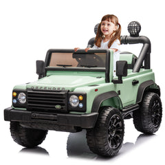 Licensed Land Rover Defender Volta 5008 24V Kids Ride On Car W/Parents Control,2wd,Four-wheel suspension,Bluetooth,MP3,Music,Adjustable volume,Power display,LED Lights,Speeds 1.86-3.11MPH for Kids 3-7