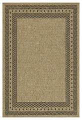 Earth GC_NTL1006 Jute/Black 2 ft. 7 in. x 7 ft. 3 in. Indoor/Outdoor Area Rug