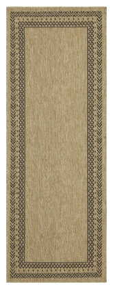 Earth GC_NTL1006 Jute/Black 2 ft. 7 in. x 7 ft. 3 in. Indoor/Outdoor Area Rug