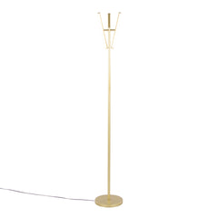 Icicle 65" Modern Swivel Floor Lamp in Gold Metal by LumiSource