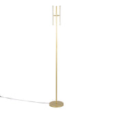 Icicle 65" Modern Swivel Floor Lamp in Gold Metal by LumiSource