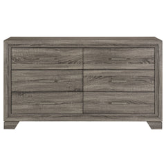 Funston Brown Oak 6-drawer Dresser Cabinet