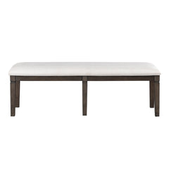 Classic Style Dark Espresso Finish Dining Bench 1pc Upholstery Seat Wooden Dining Room Furniture