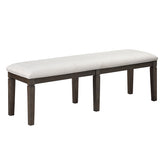 Classic Style Dark Espresso Finish Dining Bench 1pc Upholstery Seat Wooden Dining Room Furniture