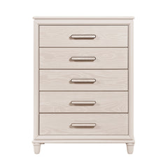 Modern Glam Style Five-Drawer Storage Chest Wooden Bedroom Furniture 1pc