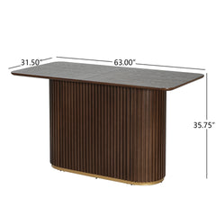 63.00"L Counter Table -Walnut
