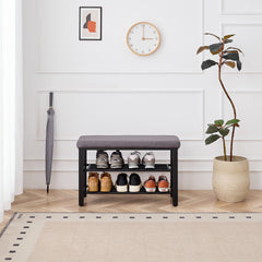 Shoe Bench, Storage Bench, Entryway Bench with Cushion, Shoe Shelf with Seat, Space-Saving, Modern Style, for Living Room, Bedroom, Hallway