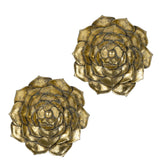 D10x1.4" Succulent Wall Plaque, 2 Piece