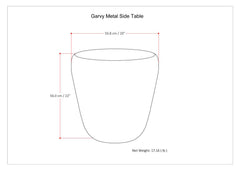 Garvy - Metal Side Table - Rustic Bronze