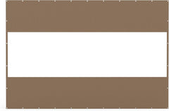 Heavy Duty Outdoor Clear Panel Curtain, 18 oz Waterproof PVC Polyester Curtain, Weather Resistant & Tearproof for Patios, Gazebos, Pergolas, Privacy Screen (8'H x 12'W, Brown)