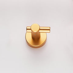 Round Base Wall Hanging Hook with Screws- Brushed Gold Hook, 4 Pack, for Entry Shoe Cabinet, Wardrobe Bathroom Bedroom Furniture Hardware