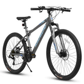 A26251 26-Inch Mountain Bike for Adults and Teenagers, High Carbon Steel Frame, Front and Rear Mechanical Disc Brakes, 21-Speed Gear System, 26x2.125 Tires
