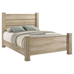 Sansome Weathered Oak Queen Panel Bed