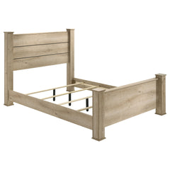 Sansome Weathered Oak Queen Panel Bed