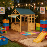 Kids Cottage,Wooden Outdoor Playhouse
