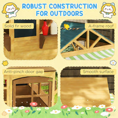 Kids Cottage,Wooden Outdoor Playhouse