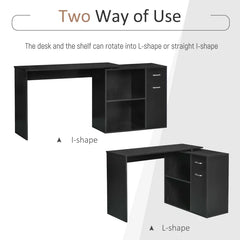 Rotating Writing Desk,Office Corner Desk,L Shaped Computer Desk,Home Office Workstation