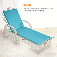 Lounge Chair Cushion Set,Foldable Lounge Cushion Set of 2