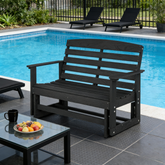 Loveseat Patio Glider Bench,Comfortable Outdoor Bench