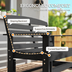 Loveseat Patio Glider Bench,Comfortable Outdoor Bench