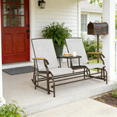 Nordic Style Glider Bench,Outdoor 2-Person Glider Bench