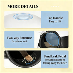 Cat Litter Box,Litter Box with Lid