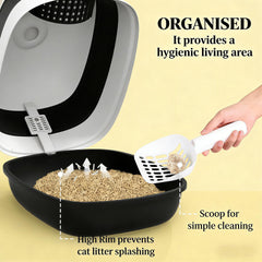 Cat Litter Box,Litter Box with Lid