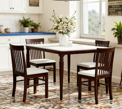 Modern Style Upholstered Kitchen Chairs,Wooden Dining Chairs Set of 2,with Rubber Wood Frame