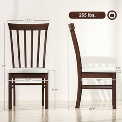 Modern Style Upholstered Kitchen Chairs,Wooden Dining Chairs Set of 2,with Rubber Wood Frame