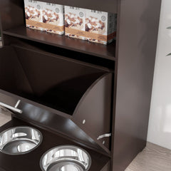 Dog Food Storage Container,Pet Feeder Station Storage Cabinet