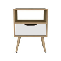 Kechi Nightstand White/Macadamia