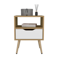 Kechi Nightstand White/Macadamia