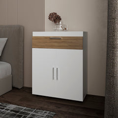 Moab Shoe Rack, Living Room, White/Macadamia