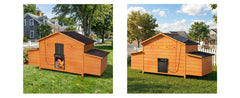 Automatic Chicken Coop with Solar-Powered Door, Weatherproof Design, Ventilated, with 2 Nesting Boxes, Timer & Light Sensor – Durable Outdoor Chicken House with Pull-Out Tray for Easy Cleaning