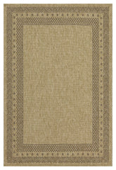 Earth GC_NTL1007 Jute/Mocha 5 ft. 3 in. x 7 ft. 3 in. Indoor/Outdoor Area Rug