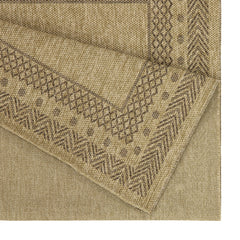 Earth GC_NTL1007 Jute/Mocha 5 ft. 3 in. x 7 ft. 3 in. Indoor/Outdoor Area Rug