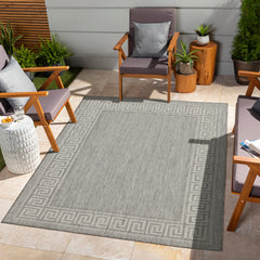 Sunshine GC_HAR2003 Silver 2 ft. 7 in. x 7 ft. 3 in. Indoor/Outdoor Area Rug
