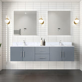 Dark Grey Double Bath Vanity 80 in. W x 22 in. D