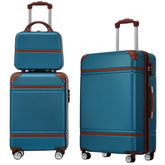 Hardshell Luggage Sets 3 Pieces 20"+24" Luggages and Cosmetic Case Spinner Suitcase with TSA Lock Lightweight,Blue