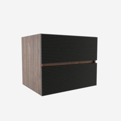 24' Bathroom Vanity with double Soft Black Drawers, Wall Mounted Floating Bathroom Vanity for Modern Bathroom, KD